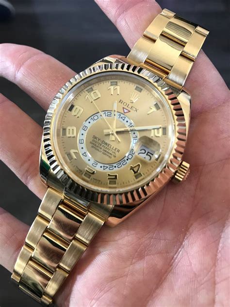 rolex sky-dweller 18k gold price|rolex sky dweller value.